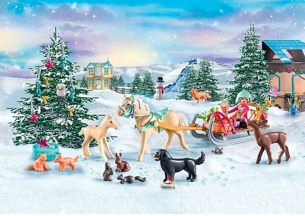 Playmobil adventi kalendárium lovakkal: ünnepi lovas szán