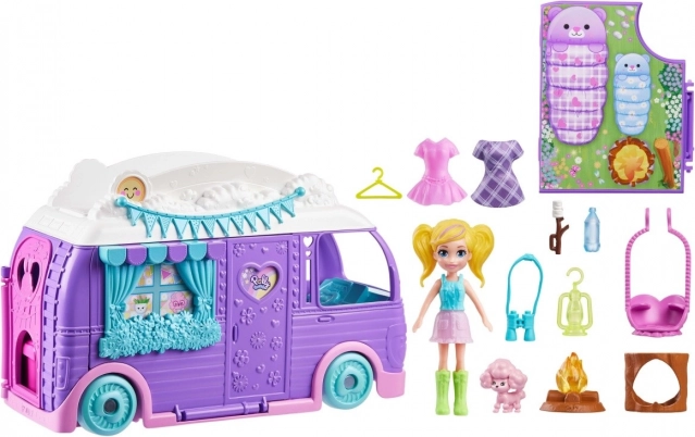 Polly Pocket Glampingová Furgon Kislánnyal