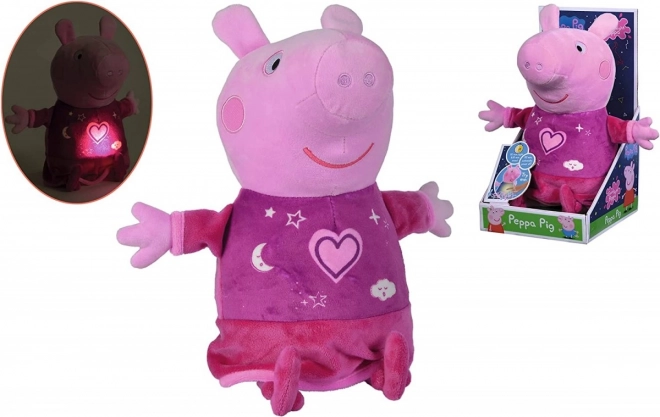 Peppa malac 2 az 1-ben plüss altató, zenélő + világító, rózsaszín, 25 cm