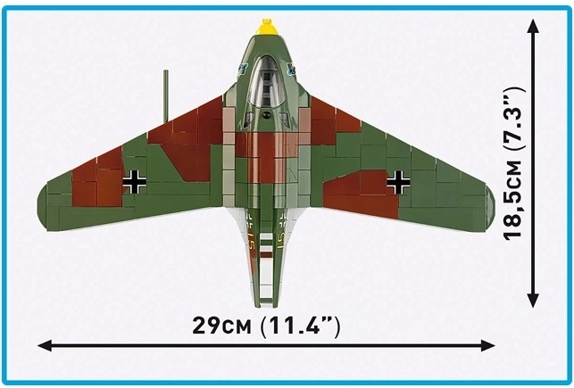 COBI Messerschmitt Me 163B Komet repülőgép-építőkészlet (543 elem)