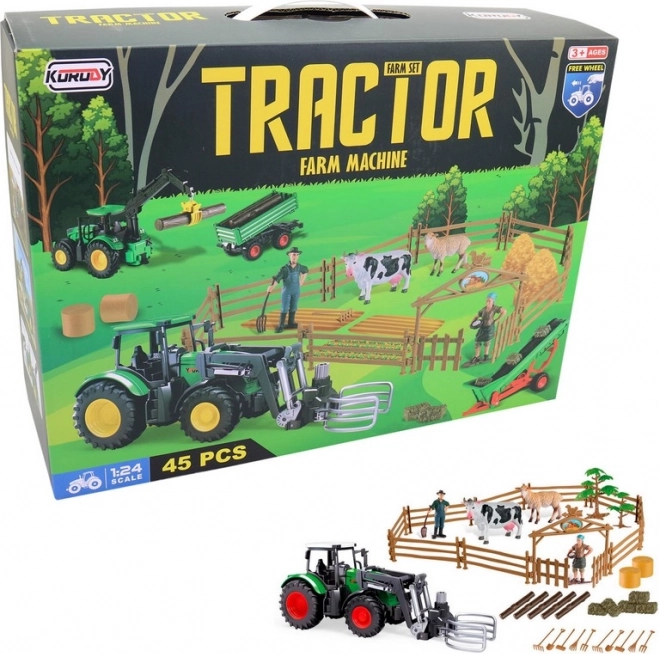 Traktor Farmával és Kiegészítőkkel Gyerekeknek