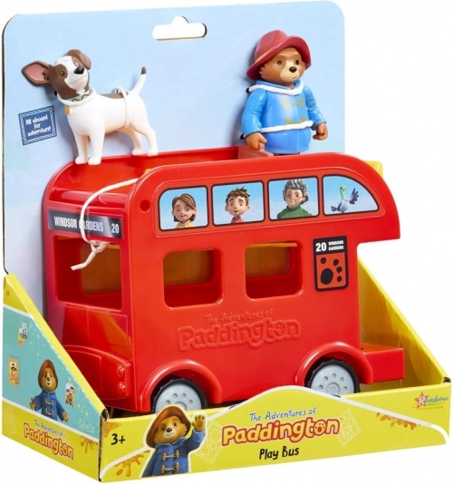 Paddington játékkészlet piros busszal