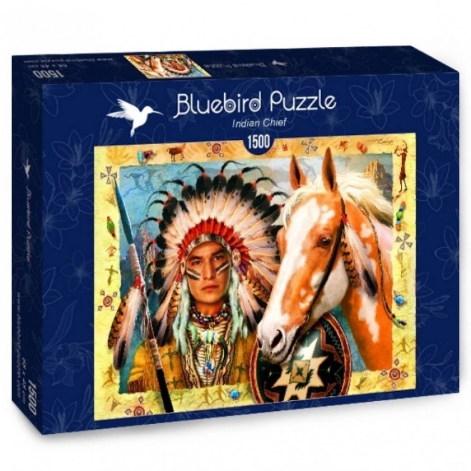 Kék madár puzzle Indián főnök 1500 darabos