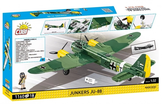 II. világháborús Junkers Ju-88 bombázó építőjáték