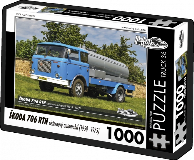 Retro jármű puzzle - Škoda 706 RTH tartályautó (1958-1975) 1000 darabos