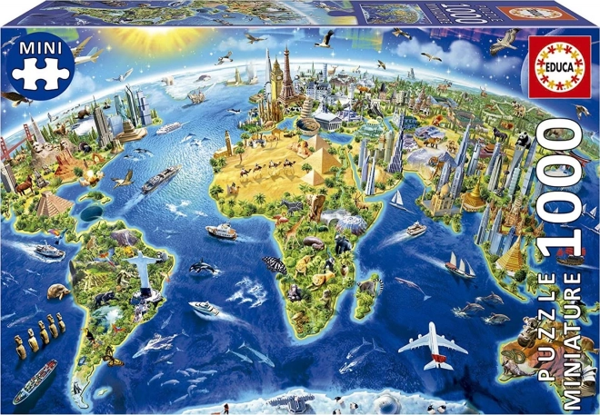 Educa miniatűr puzzle világ 1000 darabos