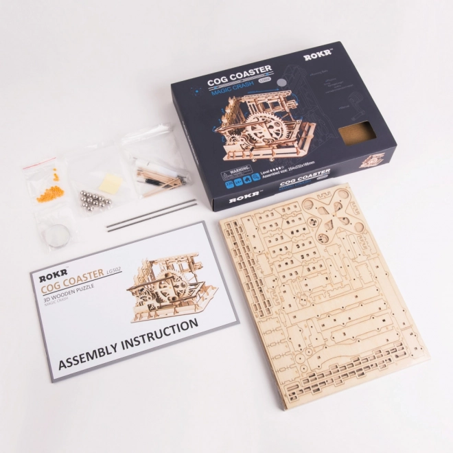 Rokr 3D fa puzzle Golyópálya építőkészlet