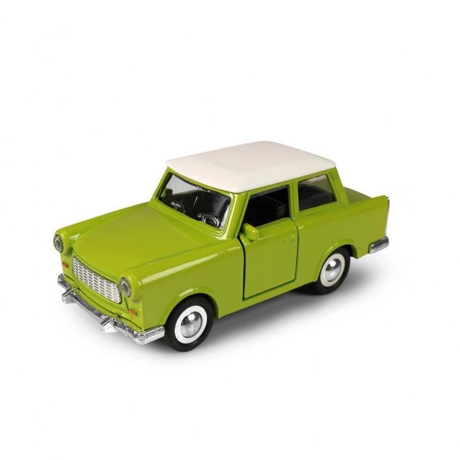 Fém és műanyag retro Trabant autó