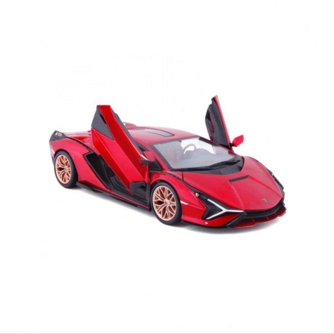 Lamborghini Sian FKP37 - piros autómodell 1:24 méretarányban