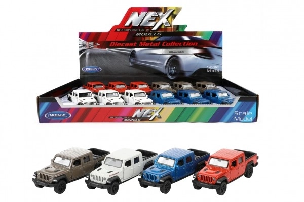 Auto Welly 2020 Jeep Gladiátor fém/műanyag 12cm 4 szín visszahúzós 12db dobozban
