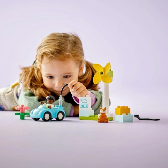 Duplo szélerőmű és elektromos autó