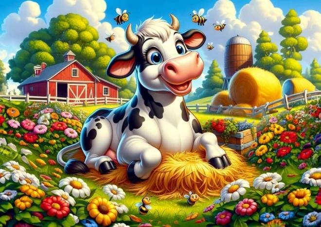 Cuki Tehénke és Barátai Puzzle 50 Darab