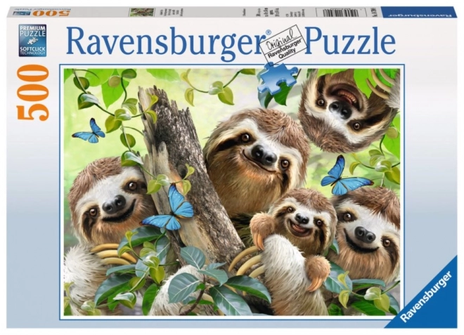 Lenochodok szelfi RAVENSBURGER puzzle 500 darabos