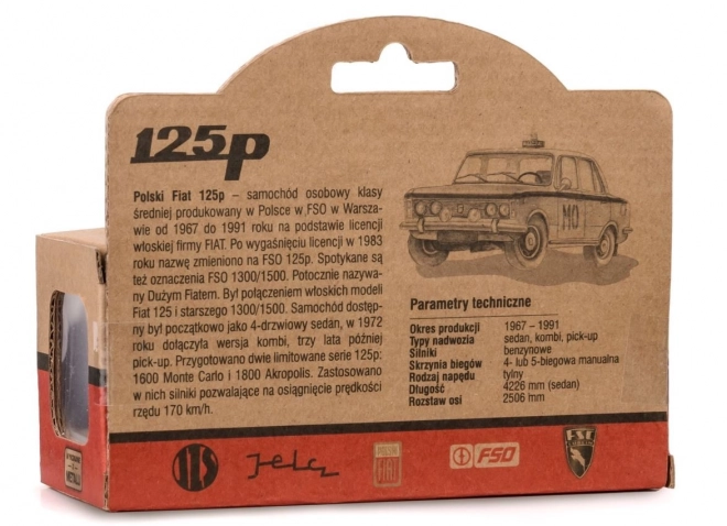 Polski Fiat 125p modellautó FSO licenc alapján