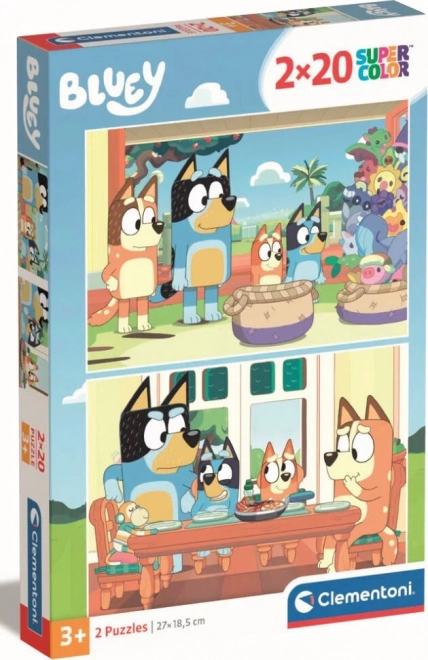 Puzzle 2x20 darabos Bluey gyerekeknek
