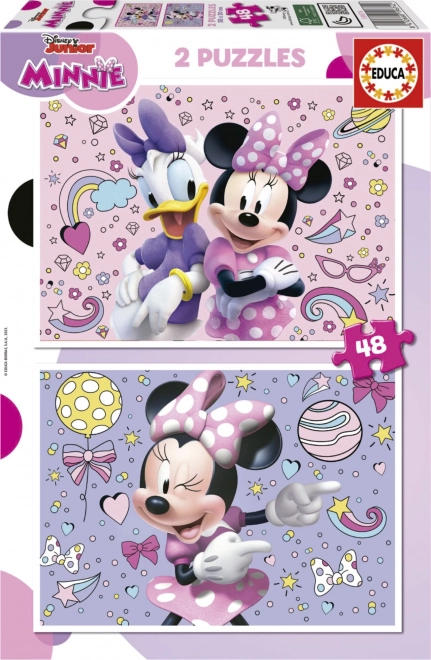 Minnie dupla puzzle képkészlet gyerekeknek