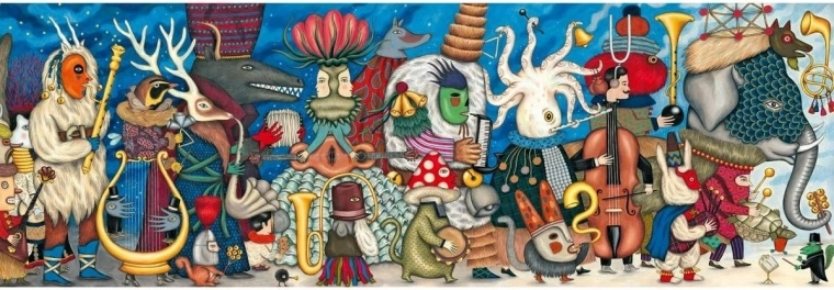 Panorámás puzzle Zenekar 500 darab DJECO