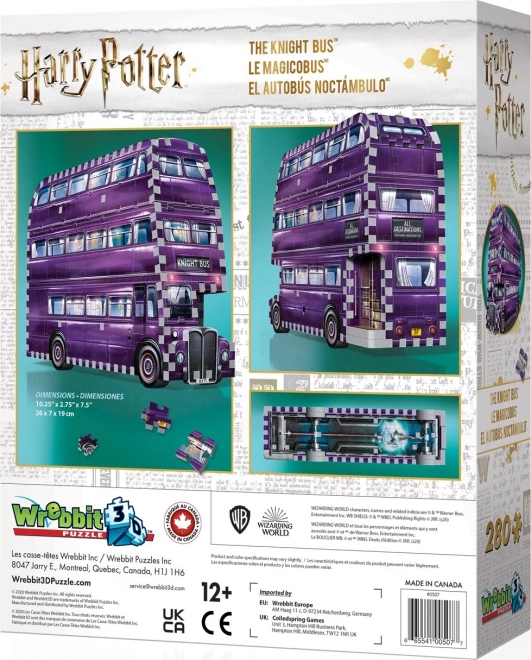 Harry Potter mentőbusz 3D puzzle 280 darabos