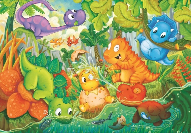 Dinoszaurusz oázis boldogsága maxi puzzle - 24 db