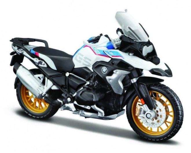Fém BMW R 1250 GS motorkerékpár modell állvánnyal 1/18