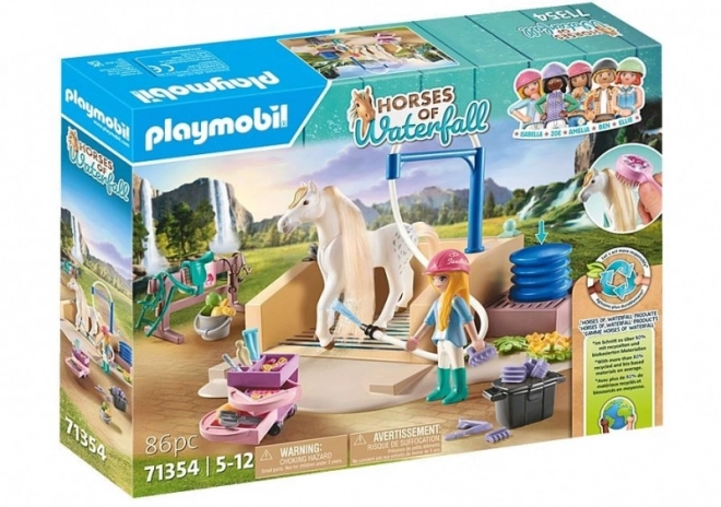 Isabella és Lioness lómosókészlet - PLAYMOBIL lovasjáték