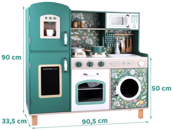 Nagy fa konyhai retro vintage hűtőszekrény tartozék mosógéphez ZA4833
