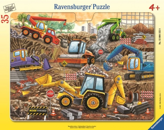 Ravensburger puzzle Építőipari gépek - 35 darab