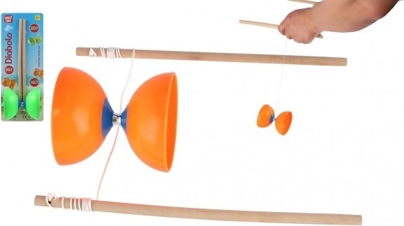 Diabolo nagy műanyag/fa készlet különböző színekben