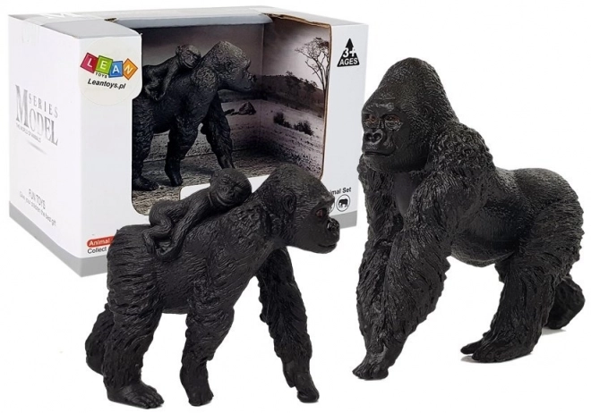 Gorilla figura gyűjthető állatokkal