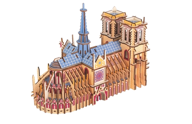 Notre-Dame katedrális fa 3D puzzle