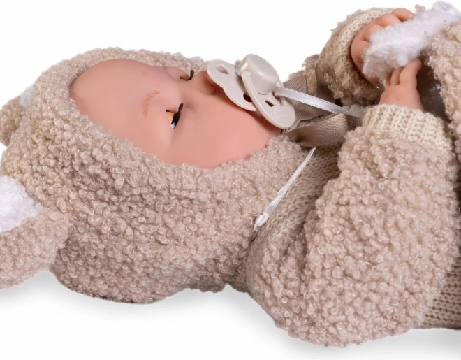 Pislogó baba hangokkal és puha testtel 37 cm