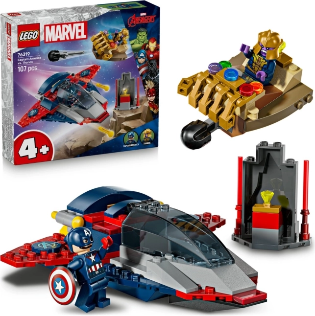 LEGO Marvel Amerika Kapitány vs. Thanos építőkészlet gyerekeknek 4+