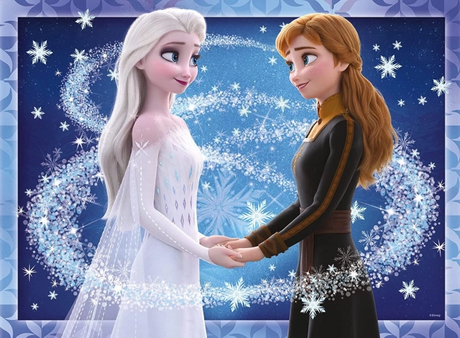 Ravensburger világító puzzle Jégvarázs: Anna és Elsa nővérek 500 darab