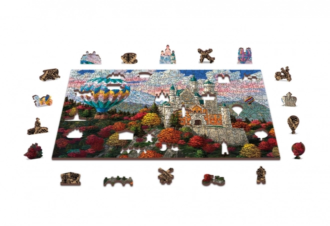 Fa puzzle figurákkal - Neuschwanstein kastély