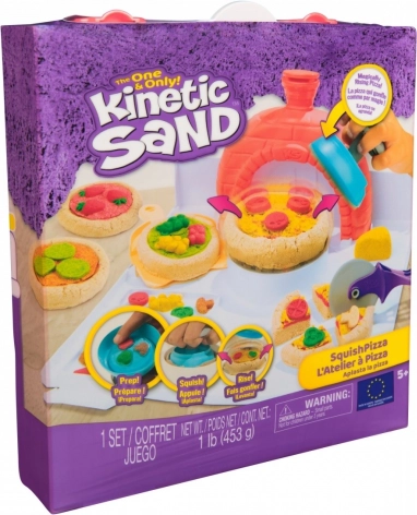 kinetic sand pizza szett squishpizza – kreatív készlet sütővel és eszközökkel