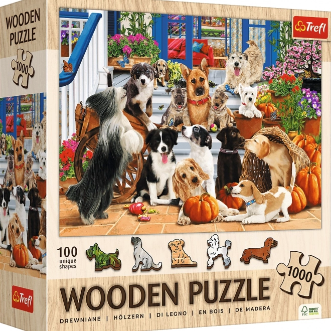 Fa puzzle Kutyabarátok 1000 darab