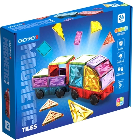 Geomag mágneses csempék autók – mágneses építőkészlet kerekekkel