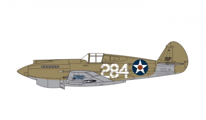 Curtiss P-40B Warhawk makett