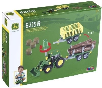 John Deere traktor összeszerelésre 2 pótkocsival