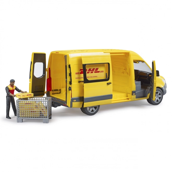 Mercedes-Benz Sprinter DHL játékszett figurával