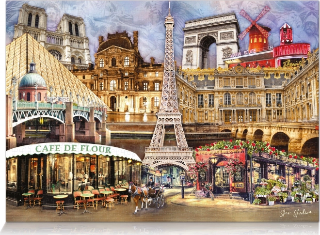 francia 1000 darabos puzzle