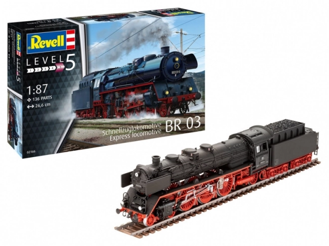 Schnellzuglokomotive BR03 modell 1/87 méretarányban