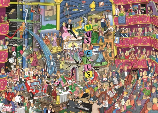 Lyon karikaturista - legjobb musicalek puzzle 1000 darab