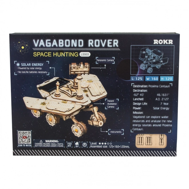 Rokr 3D fa puzzle Vagabond Rover napról hajtva