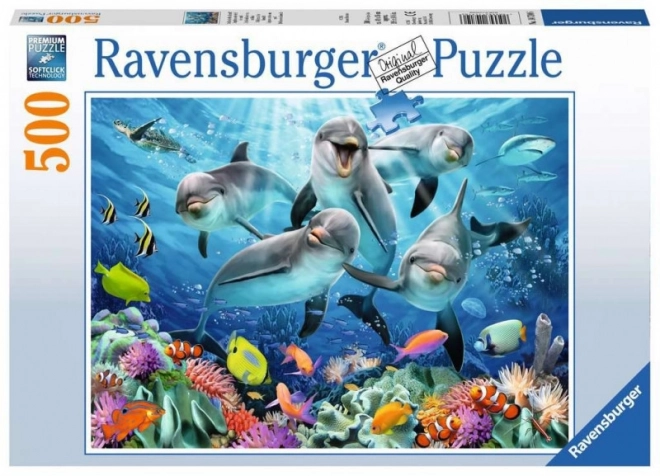 Ravensburger Delfinek a korallzátonynál puzzle - 500 darabos