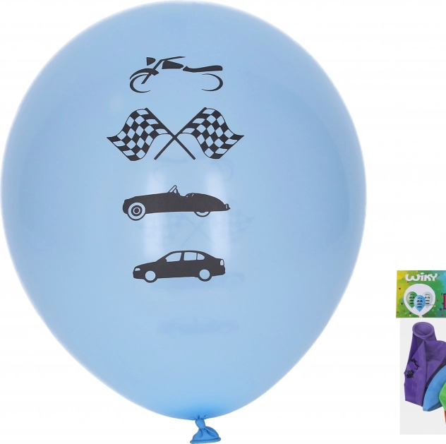 Felfújható lufik 30 cm Autók – 5 db-os készlet
