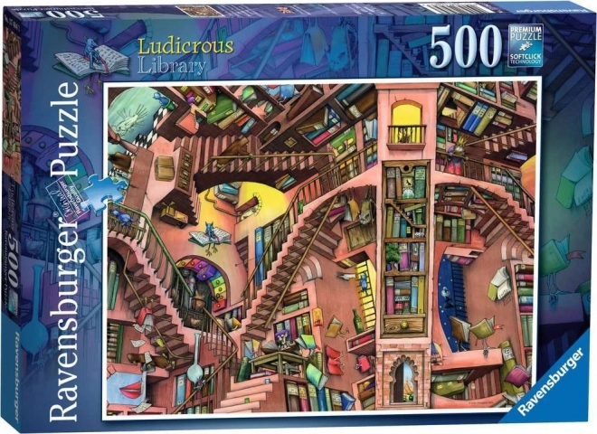 Ravensburger Puzzle Abszurd Könyvtár 500 darabos