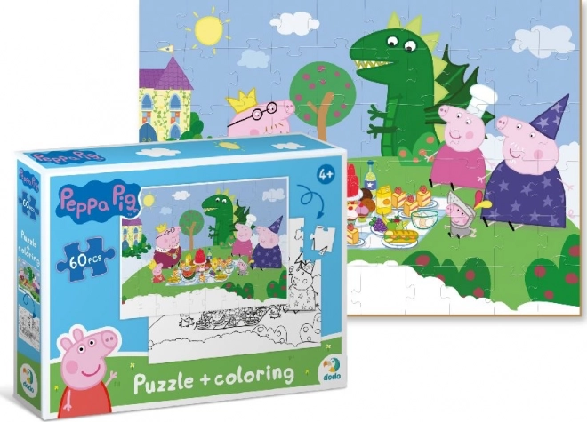 Kétoldalas puzzle Peppa malac: Piknik