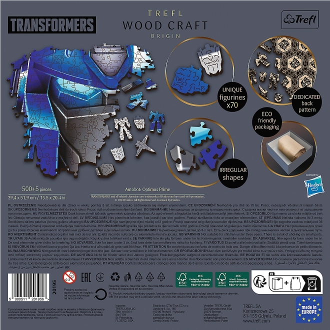 Wood Craft Origin puzzle Transformers: Optimus Prime 505 darab