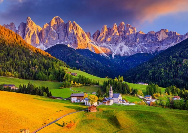 Enjoy olaszországi Dolomitok templom puzzle - 1000 darabos